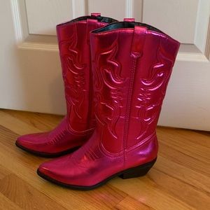 Fuchsia Metallic Cowboy Boots